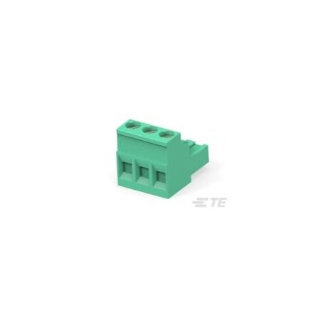 Te Connectivity 3 POS 5.0 MM R/A PLUG TRM BLK 796640-3
